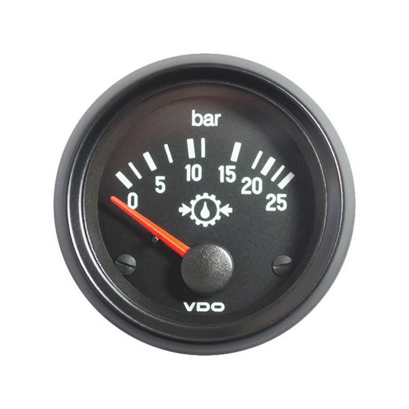 vdo pressure gauge transmission oil pressure 25 bar